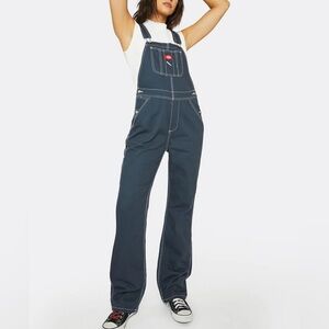 Dickies Overalls Womens XS Blue Denim Air Force Straight Leg Relaxed Carpenter